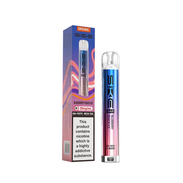 SKE BAR 600 BLUEBERRY PEACH ICE VAPE KIT